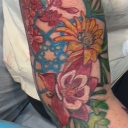 Tattoos - Geometric Floral Sleeve - 146518